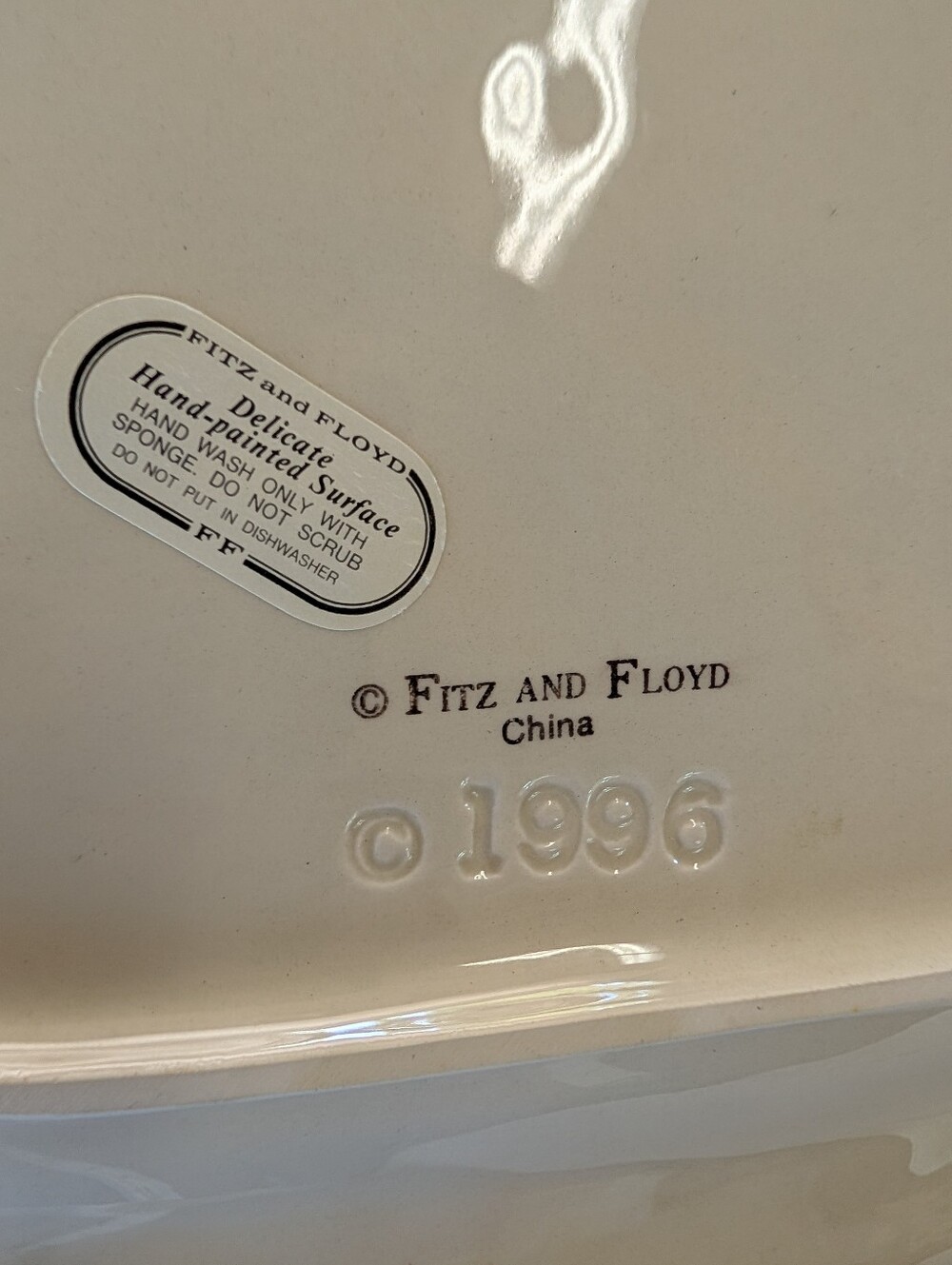 vintage FITZ AND FLOYD snowy woods platter - Picture 6 of 6